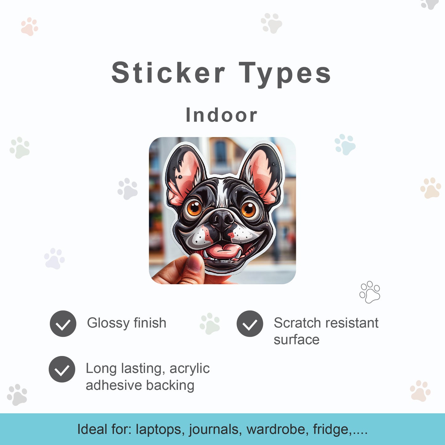 Custom Sticker Using Pet Photo with Caricature Style