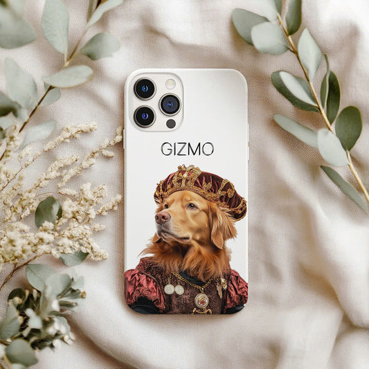 custom pet phone case with pet photo in renaissance style is birthday gift ideas