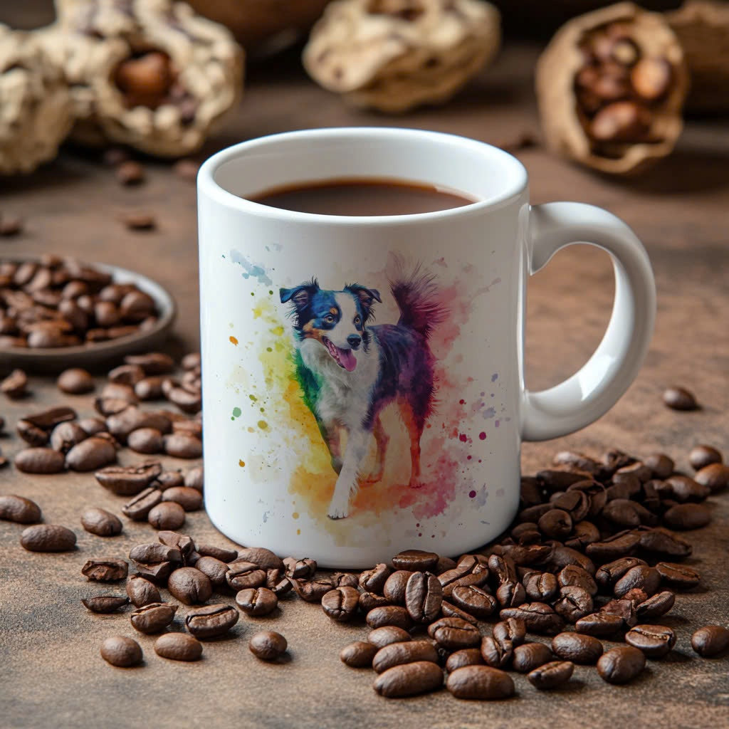 Customized Pet Mug Using Pet Photo with Watercolor style