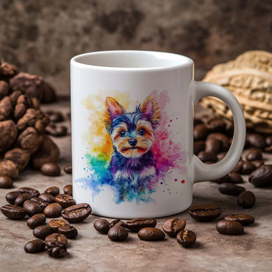 Customized Pet Mug Using Pet Photo with Watercolor style