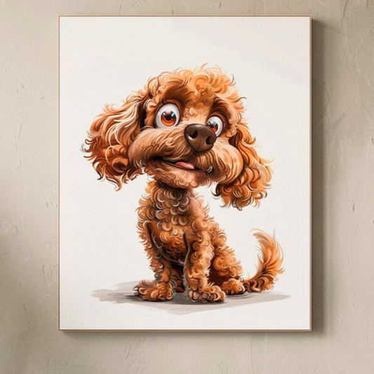 Customized Pet Portrait Poster In Caricature, Personalized Poster Is Gift For Pet Parents